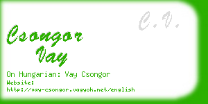 csongor vay business card